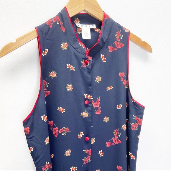 VTG Josie Natori Cheongsam Floral Dress - Picture 3 of 6